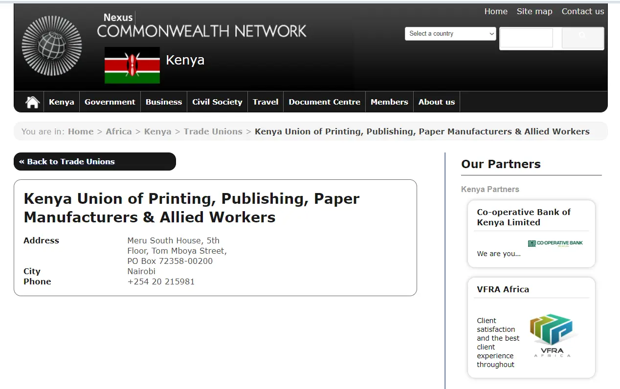 Kenya Union of Printing, Publishing, and Allied Workers (KUPRIPUPA)